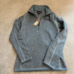 Patagonia size xs grey fleece quarter zip pullover NEW WITH TAGS
